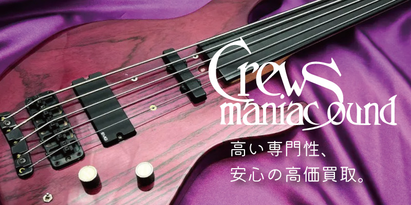 A815【詳細複数写真あり】Crews maniac sound/ベース用豪華ハードケース/ブランドロゴのプレート入り/ブランド刺繍あり/ブラウン 中古Crews Maniac Sound（クルーズ・マニアック